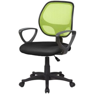 Serena Serena - Silla De Oficina Geraldton, Silla Operativa De Malla Con Reposabrazos, Asiento De Oficina Ergon&oacute;mico, Cm 56x57h88/100, Negro Y Verde