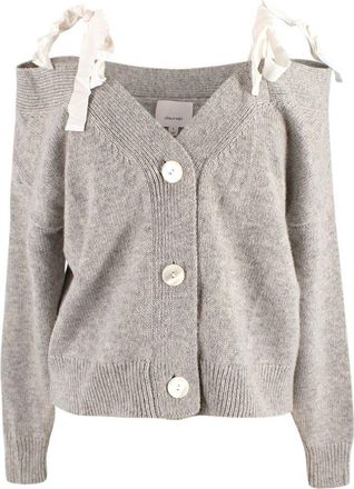 Cinq &agrave; Sept Colby Grey Ribbon Cardigan Size S