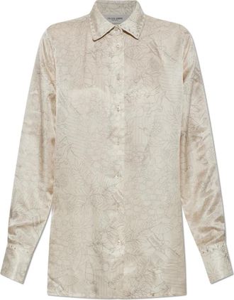 Golden Goose Floral Motif Shirt - Dames - Overhemden - Beige - XS - Overhemden
