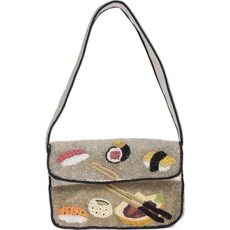 Collection XIIX Beaded Sushi Baguette Shoulder Bag in Silver Multi at Nordstrom Rack