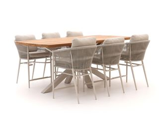 Bellagio la vita attrattiva Bellagio Mineo/Induno Deens Ovaal 220cm high dining tuinset 7-delig