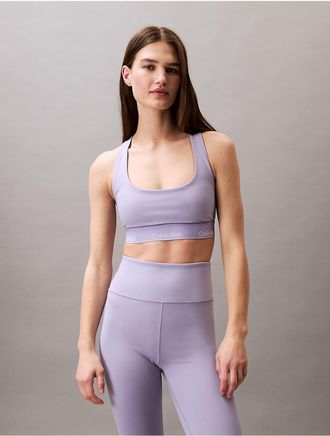 Calvin Klein Calvin Klein Womens Modern Sport Racerback Medium Impact Sports Bra - Purple - XS