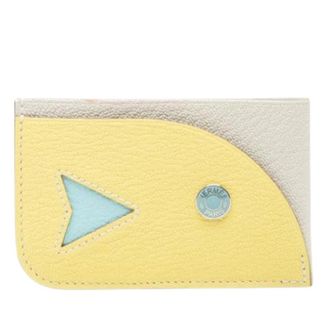 Herm&egrave;s Pre-owned Kaarthouder - Dames - Vintage Accessoires - Geel - ONE Size - Leer - Vintage