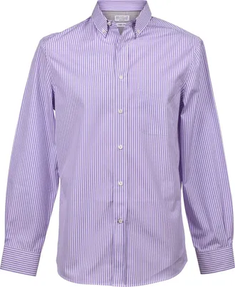 Brunello Cucinelli Pink Cotton Pattern Mens Shirt