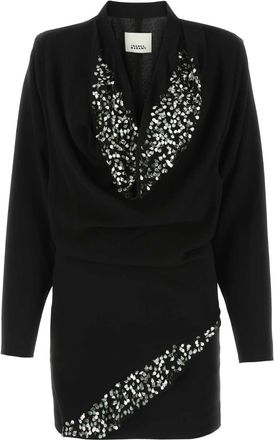 Isabel Marant Isabel Marant Womens Black Crepe Lazeli Mini Dress - Size EU 36 (Womens)