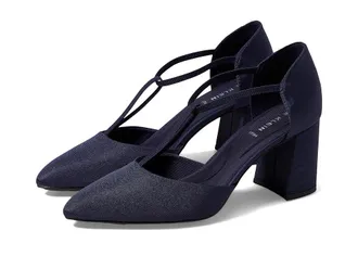 Anne Klein Baylie Womens Sandals Navy Fabric : 5.5 M, Leather/Rubber