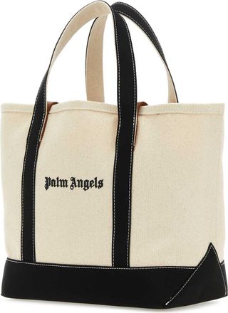 Palm Angels Womens Tote Beige Cotton