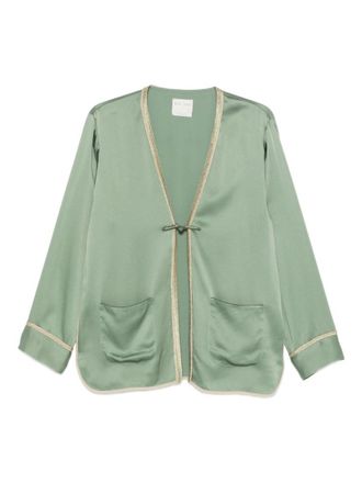 Forte_Forte Green Solid Blazer