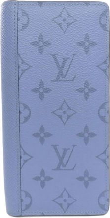 Louis Vuitton Taigarama Blue Taigarama Long Wallet (Bi-Fold) (Pre-Owned)