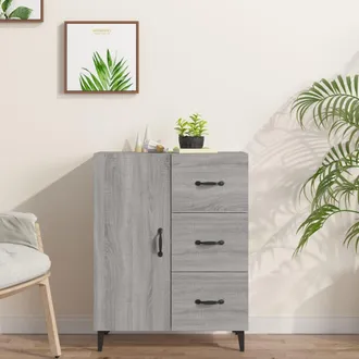 vidaXL Vidaxl - Aparador De Madera De Ingenier&iacute;a Gris Sonoma 69,5x34x90 Cm