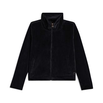 Freddy Felpa cropped in ciniglia con zip e collo alto