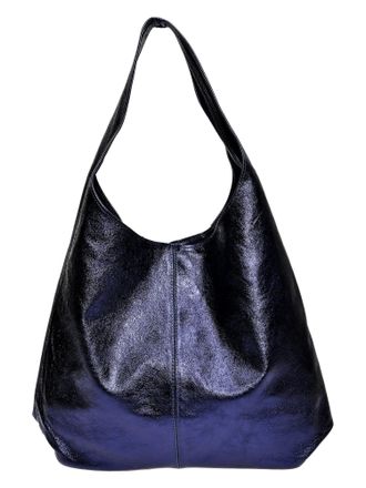 Luisa Vannini Blauw Rundleer Tas