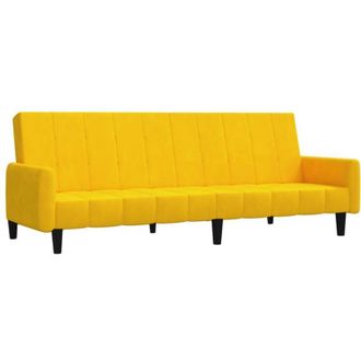 vidaXL Sof&aacute; Cama De 2 Plazas Terciopelo Amarillo Vidaxl