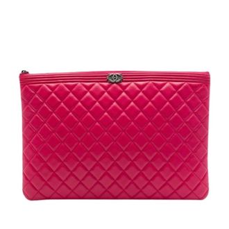 Chanel Pre-owned Leather chanel-bags - Dames - Pre-owned - Rood - Maat: ONE Size Leer
