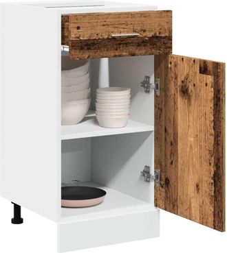 vidaXL Mobile con Cassetto Lyon Legno Antico 40x46x81,5cm - Vidaxl