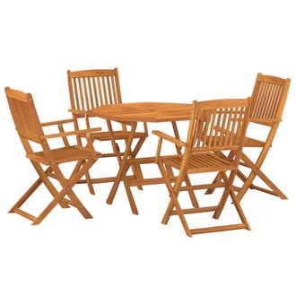 vidaXL Juego De Comedor De Jard&iacute;n 5 Piezas Madera Maciza De Acacia Vidaxl