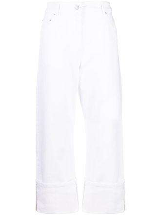 Fabiana Filippi cropped straigh-leg trousers - White