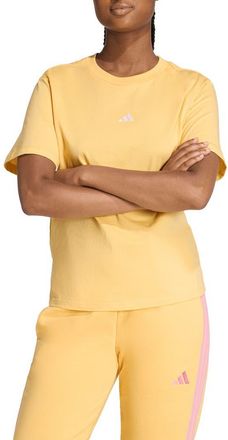 adidas 3-Bar Cotton T-Shirt in Semi Ice Tangerine/White at Nordstrom Rack, Size X-Small