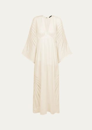 Vix Dema Eyelet Embroidered Long Dress