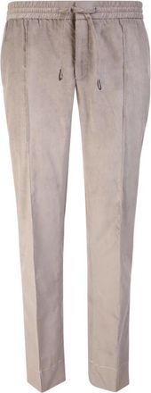 Brioni Corduroy Broeken - Heren - Straight fit broeken - Beige - L - Katoen - Broeken