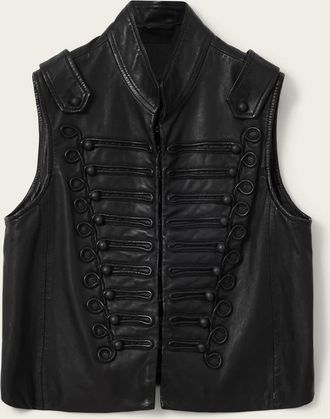 AllSaints Rummy Leather Gilet