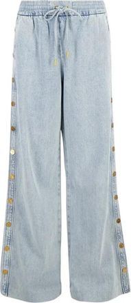 Zimmermann Rebellion Denim Snap Pant - Dames - Loose Fit Jeans - Blauw - L - Denim - Jeans