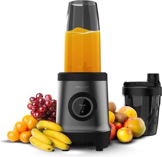 Cecotec Cecotec Batidora De Vaso Individual Nutriblender Fusion Touch. 1000w, Cuchilla 6 Hojas Black Titanium, 2 Botellas 500ml Y 900ml