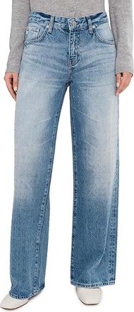 AG - Adriano Goldschmied Adria Low Rise Baggy Wide Leg in Stockholm Snowdrift Womens Jeans Stockholm Snowdrift : 27 32, Cotton/Denim