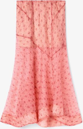 Ganni Skirt in Printed Shibori Organza - Size 8/10 Lantana