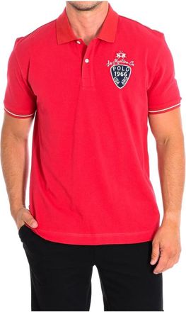 La Martina Polo Shirt met Korte Mouwen - Heren - Polos - Rood - S - Katoen - Tops