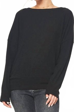 Promesa Open Back Knit Top In Black