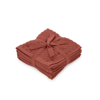 KASANOVA Set 4 Lavette Pop Corn cotone malva scuro