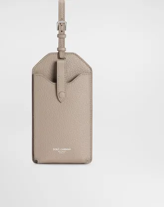 Dolce & Gabbana Calfskin Eyewear Case - Man Wallets And Small Leather Goods Beige Onesize