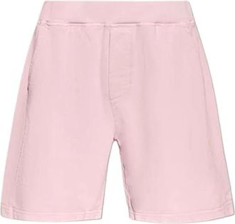 Dsquared2 Kniekorte joggingbroek - Heren - Korte Broeken - Roze - XS - Katoen - Korte Broeken
