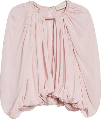 Zimmermann Alchemy Caped Blouse in Light Pink at Nordstrom, Size 4