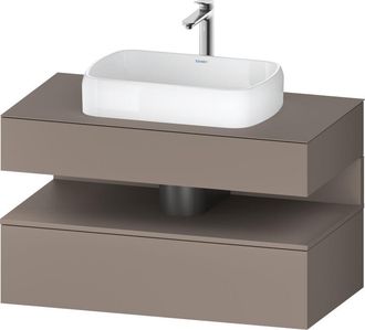 Duravit Duravit - Qatego Consola Mueble Bajo Lavabo, 1 Extra&iacute;ble, 1 Caj&oacute;n