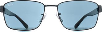 Ray-Ban Rectangle Unisex Gunmetal Havana Grey Blue RB3750 - One Size