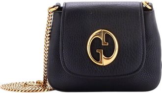 Gucci Black Sheep Leather 1973 Chain Shoulder Bag Small (Authentic Pre-Loved)