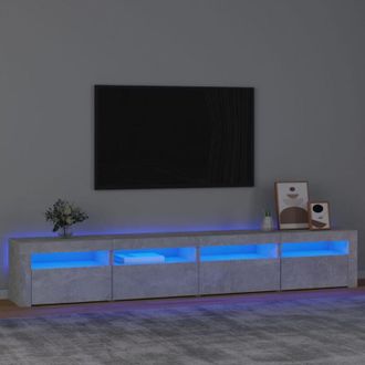 vidaXL Mobile Porta tv con Luci led Grigio Cemento 240x35x40 cm - Vidaxl