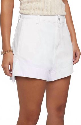 7 For All Mankind Tailored Slouch Short In White
