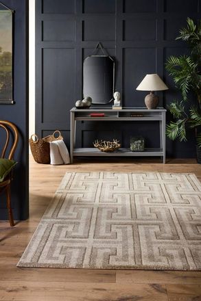 Origin Store Greek Key Taupe/Beige in Taupe | Size: 200 cm x 290 cm