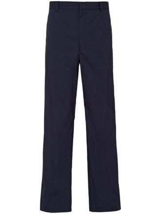 Prada Mid waist broek met toelopende pijpen - Blauw