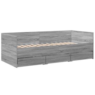 Berkfield Home Versatile Daybed with Drawers without Mattress Grey Sonoma 90x200 cm