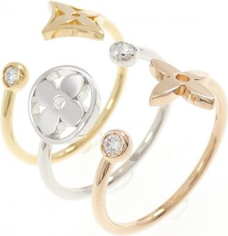 Louis Vuitton Yellow Gold (18K) Pink Gold (18K) White Gold (18K) Band Ring (Pre-Owned)