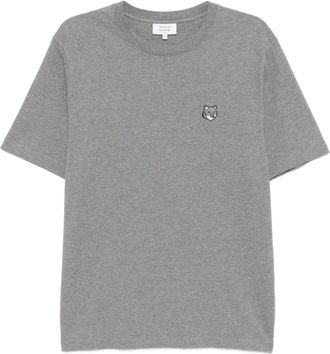 Maison Kitsuné T-shirt con applicazione Bold Fox Head - Grigio