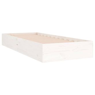 Berkfield Home Beautiful Bed Frame White Solid Wood 90x190 cm Single