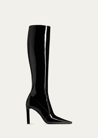 Saint Laurent Francoise Patent Leather Knee-High Boots