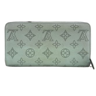 Louis Vuitton Mahina Blue Mahina Leather Long Wallet (Bi-Fold) (Pre-Owned)