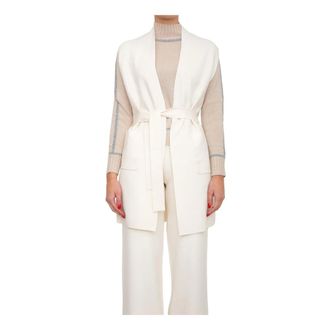 Max Mara Dames, Jassen, Wit, Maat: L Viscose