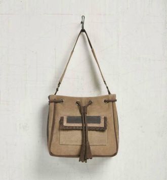 Mona B Womens Bucket Full Shoulder Bag In Brown